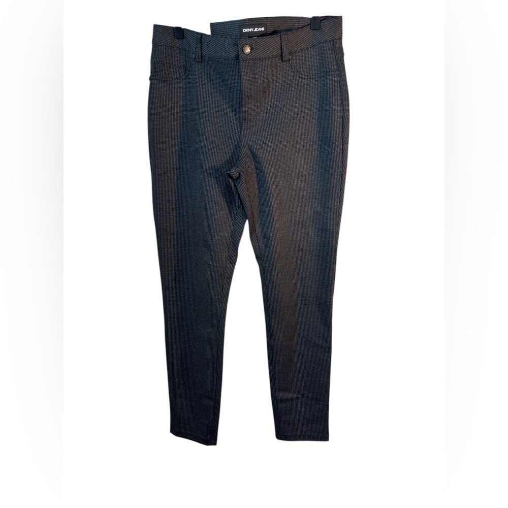 NWT DKNY Jeans Women’s Houndstooth Ponte Stretch Tapered Pants Size M Career